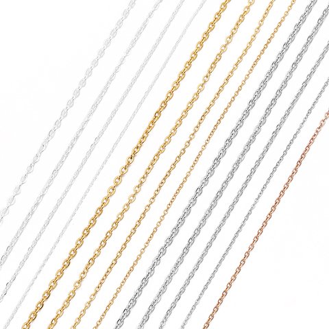 Плоские Звенья из нержавеющей стали 316L, 2 метра, золотистые, розовые, золотистые, 1,5, 2, 2,5 мм, фурнитура для изготовления ювелирных изделий сво... ► Фото 1/6