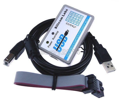 C8051F эмулятор загрузчика программист JTAG/C2 U-EC6/U-EC5/EC3 USB отладочный адаптер 3,3 в-5 в C8051F00 C8051F3 с кабелем ► Фото 1/1