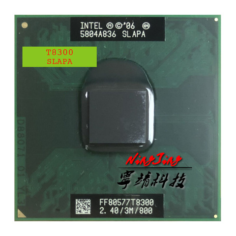 Процессор Intel Core 2 Duo T8300 SLAPA SLAYQ, двухъядерный процессор 2,4 ГГц с двойной резьбой, 3 м, 35 Вт, Socket P ► Фото 1/1