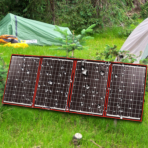 Складная солнечная панель Dokio 200W (50W*4) 12V/18V usb ► Фото 1/6