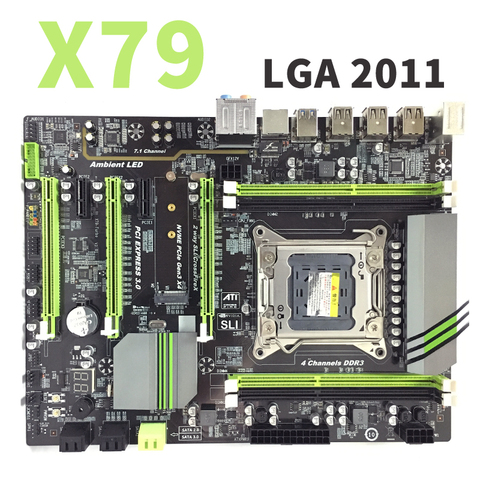 X79 LGA2011 DDR3 настольные компьютерные материнские платы подходят для сервера ECC REG RAM M.2 SSD ► Фото 1/6