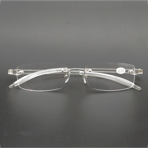 Гибкие женские прозрачные очки для чтения, бескаркасная Лупа TR90, сверхлегкая Пресбиопия + 0,5 + 0,75 + 1 + 1,25 + 1,5 + 1,75 + 2 ~ 4 ► Фото 1/5