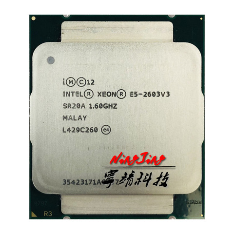 Процессор Intel Xeon E5-2603v3 E5 2603v3 E5 2603 v3 1,6 ГГц, шестиядерный процессор с 6 потоками, 15 м, 85 Вт, LGA 2011 ► Фото 1/1