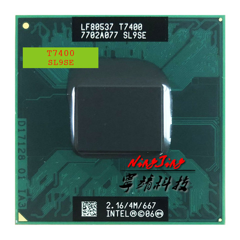 Процессор Intel Core 2 Duo T7400 SL9SE 2,1 ГГц двухъядерный двухпоточный ЦПУ 4 Мб 34 Вт Разъем M / mPGA478MT ► Фото 1/1
