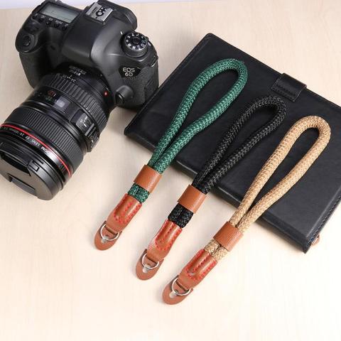 Наручный ремешок для камеры группы 1 шт Лидер продаж ручной нейлоновой веревкой ремешок для камеры наручные ленточный шнур для Leica цифровых ... ► Фото 1/6