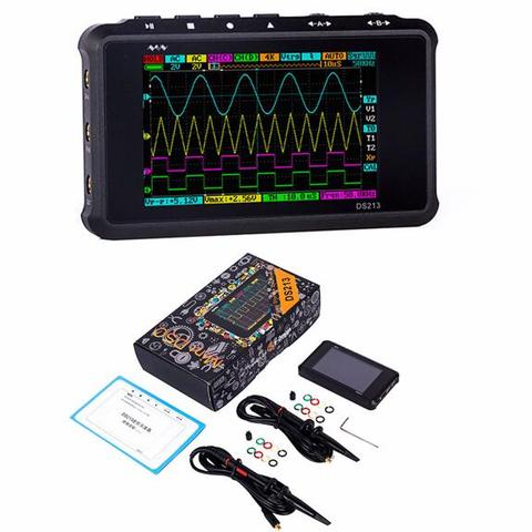 Портативный 4-канальный карманный цифровой осциллограф DS213 MINI DSO213 с металлической крышкой, обновленный с DS203 DSO203 DSO Nano V3 ► Фото 1/1