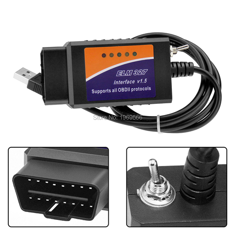 Автомобильный ELM327 USB OBD2 OBDII Code Reader Scan Tools для Ford HS-CAN / MS-CAN Switch Forscan ELM 327 OBD 2 Автомобильный диагностический инструмент Автомобильный сканер ► Фото 1/6