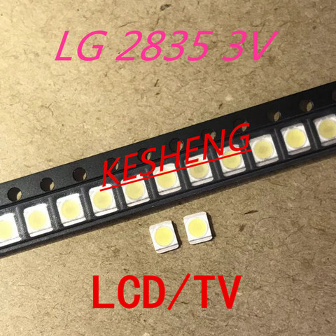 Светодиод высокой мощности для LG, 2835 SMD, 100 шт., супер-яркие диоды для телевизора, SMD светодиодный 1210, 3528, 1 Вт, 100 лм, холодный белый свет, подсветка телевизора ► Фото 1/4