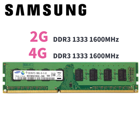 Оперативная память Samsung для ПК, модуль памяти для настольного компьютера DDR3 2 ГБ 4 ГБ 8 ГБ PC3 1333 1600 МГц 1333 МГц 1600 МГц 2G DDR2 800 МГц 4G 8g ► Фото 1/6