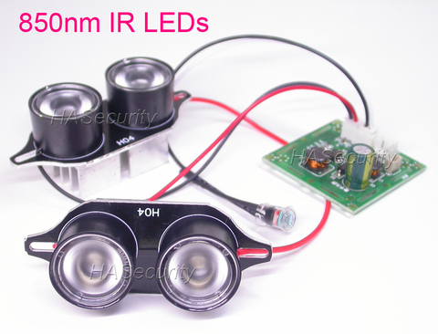 Инфракрасный Точечный светильник 850нм, 4-кратный светодиодный ИК-светильник для камер видеонаблюдения с ночным видением ► Фото 1/4