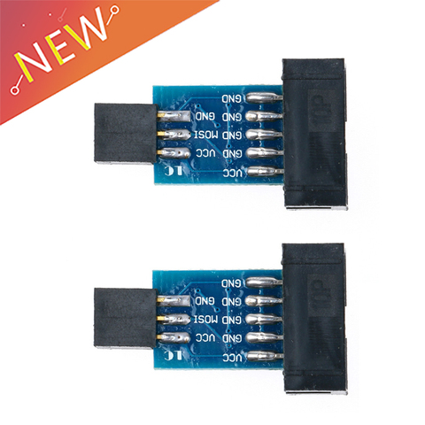 2 шт. 10 Pin в 6 Pin разъем адаптера для Arduino ISP конвертер интерфейса AVR AVRISP USBASP STK500 Standard ► Фото 1/5