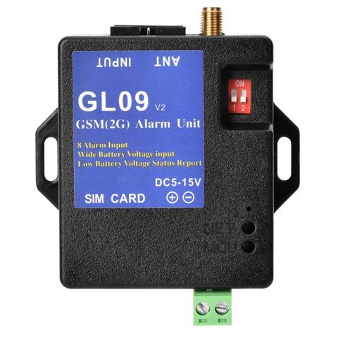 GL09 сигнализация, сигнализация с 8 каналами, на батарейках, Управление приложениями, GSM, SMS-оповещение, система безопасности ► Фото 1/5