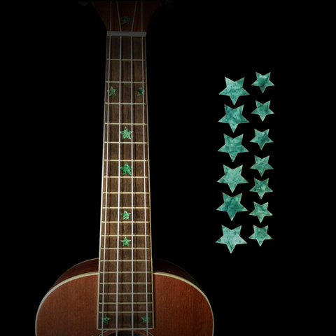 Высокое качество, грифель для гитары, маркеры, инкрустированные наклейки в форме звезды для электрической акустической классической гитары, бас-укулеле ► Фото 1/6