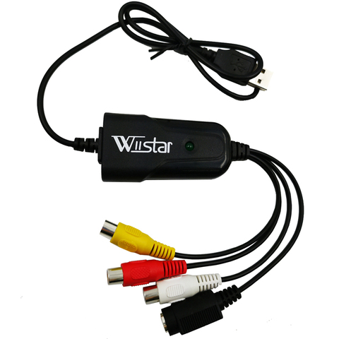 Wiistar новый драйвер бесплатно USB 2,0 Карта видеозахвата Easycap захват для Windows 10/8/7/XP захват видео преобразователь VHS ► Фото 1/6
