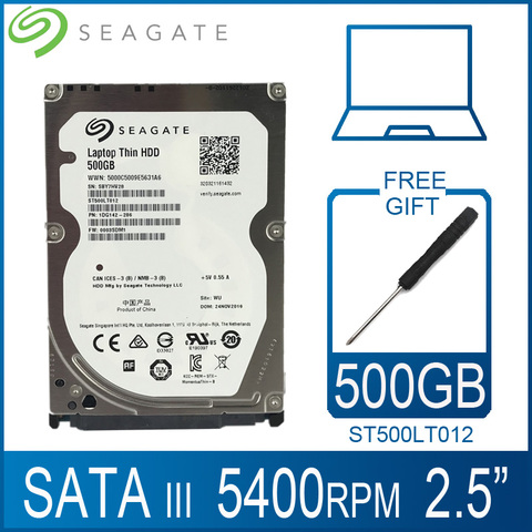 Жесткий диск для ноутбука Seagate 500 ГБ, внутренний жесткий диск 500 ГБ, 2,5 дюйма, жесткий диск HD SATA III, 6 Мб кэш 16 Мб, 7 мм, 5400 об/мин для PS4, ноутбука ► Фото 1/6