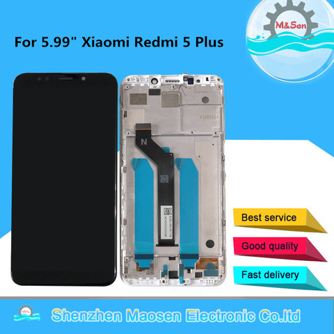 Оригинальный ЖК-экран M & Sen для Xiaomi Redmi 5 Plus, 5,99 дюйма, сенсорный дигитайзер, рамка для Redmi 5 Plus, сенсорный ЖК-дисплей ► Фото 1/6