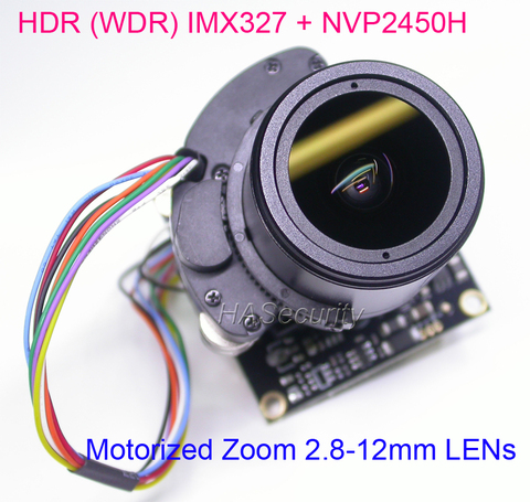 Моторизованный зум HDR (WDR), объектив 2,8-12 мм, AHD (1080P), 1/2, 8 дюймов, модуль платы Sony STARVIS IMX327 + NVP2450 камера видеонаблюдения PCB + кабель OSD ► Фото 1/6