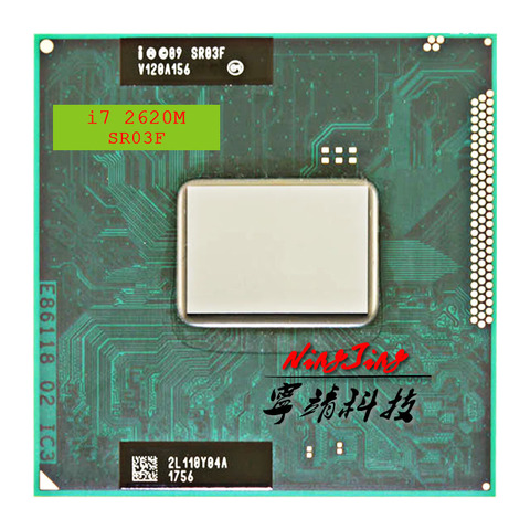 Процессор Intel Core i7-2620M i7 2620M SR03F 2,7 ГГц двухъядерный четырехпоточный процессор 4 МБ 35 Вт Разъем G2 / rPGA988B ► Фото 1/1