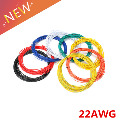 10 метров провода 22AWG 1,6 провод ПВХ мм электронный кабель изолированный светодиодный кабель для DIY подключения 8 цветов на выбор ► Фото 1/3