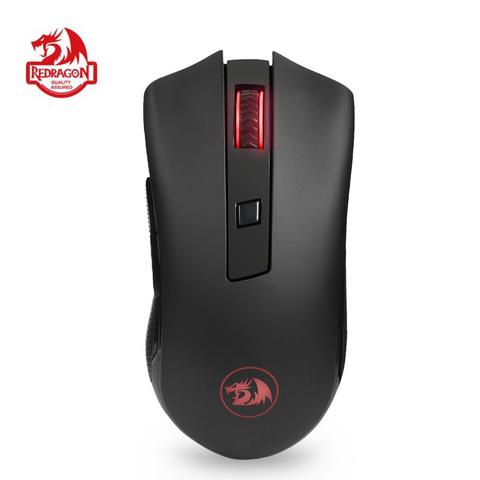 Игровая мышь Redragon M652, USB-приемник, беспроводная мышь, Портативная оптическая мышь, 2,4 ГГц, 5 регулируемых уровней DPI, 6 кнопок, для LOL ► Фото 1/6