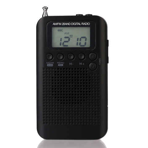 HRD-104 Портативный AM/FM стерео радио Карманный 2-полосный Цифровая настройка радио мини приемник w/наушники шнурки 1,3 