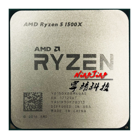 AMD Ryzen 5 1500X R5 1500X 3,5 ГГц четырехъядерный Восьмиядерный ЦПУ процессор L3 = 16M 65 Вт YD150XBBM4GAE Socket AM4 ► Фото 1/1