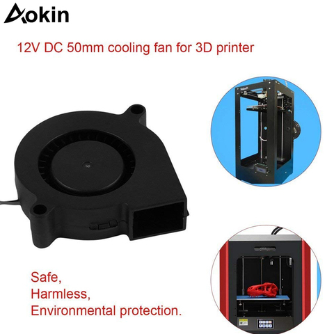 Aokin для Anet A6 A8 DC вентилятор охлаждения 5015 турбо вентилятор 12В 24В ультра-тихий масляный подшипник турбо маленький вентилятор для 3D принтера ► Фото 1/6