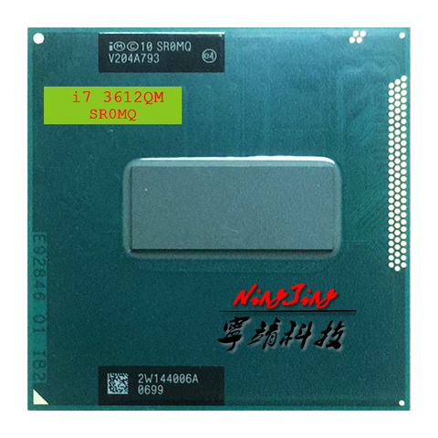 Процессор Intel Core i7-3612QM i7 3612QM SR0MQ 2,1 ГГц четырехъядерный восьмипоточный ЦПУ Процессор 6 Мб 35 Вт Разъем G2 / rPGA988B ► Фото 1/1