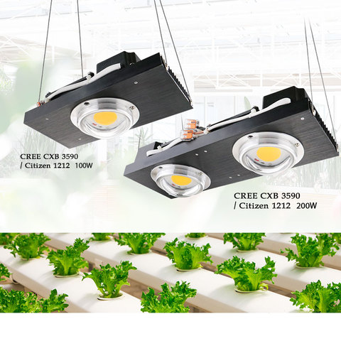 Светодиодный светильник CREE CXB3590 COB для выращивания растений, полный спектр, 100 Вт, Citizen 1212, светодиодный светильник для выращивания растений в... ► Фото 1/6