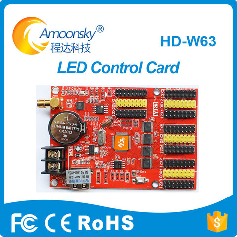 HD-W63 светодиодная карта контроллера для хорошего качества, светодиодный модуль samsung qiangli ► Фото 1/4