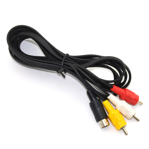FZQWEG 1,8 м 9 контактов для Sega Genesis 2 3 Аудио Видео AV кабель шнур RCA кабель для Mega Drive MD 2 3 ► Фото 1/3