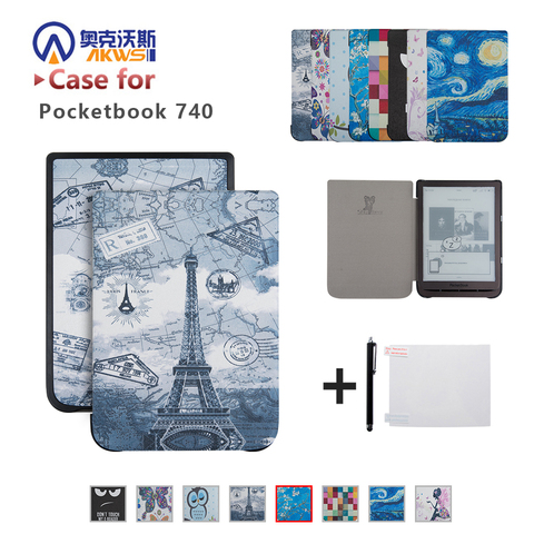 Чехол для PocketBook 740, Обложка для Pocketbook InkPad Pro 3 7,8 дюйма, тонкая кожаная электронная книга PB740 ► Фото 1/6