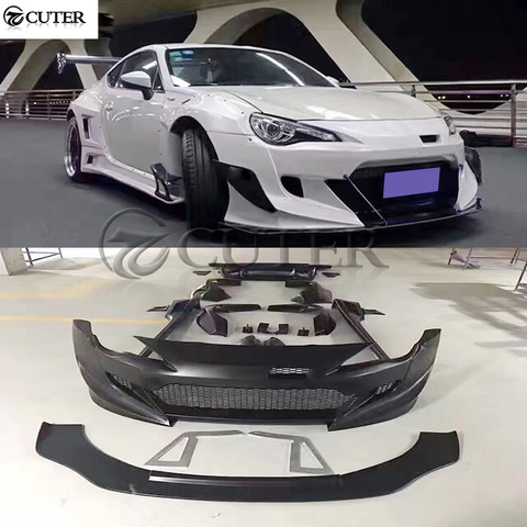 86 BRZ FRP Передний Задний бампер боковые юбки задний spolier для Toyota GT 86 Subaru BRZ широкий автомобиль ракета Банни комплект кузова 13-17 ► Фото 1/1