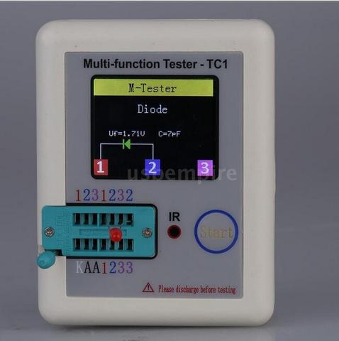 Тестер транзисторов TFT, диодный триодный измеритель емкости LCR ESR NPN PNP MOSFET ► Фото 1/6