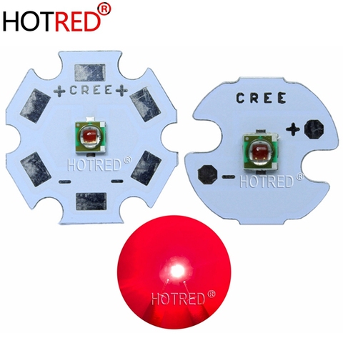 Новинка, 10 шт. X 1-3 Вт, CREE XP-E XPE, фото, красный, 660 нм, светодиодный эмиттер с глубоким красным светом на 20 мм/16 мм/14 мм/12 мм/8 мм, печатная плата ► Фото 1/6