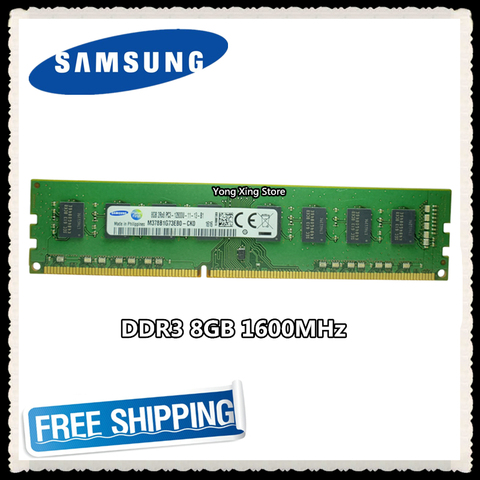 Samsung настольная память DDR3 8 Гб 1600 МГц 8G PC3-12800U PC RAM 240pin 1600 12800 DIMM ► Фото 1/2