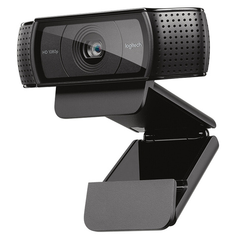 Веб-камера Logitech HD Pro Webcam C920e, широкоформатная сетевая камера 1080р, видеовызов и запись, камера для настольного ПК или ноутбука, обновленная вер... ► Фото 1/6