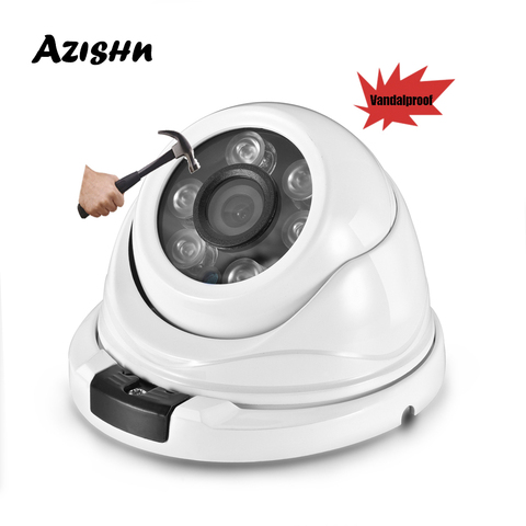 Антивандальная Металлическая IP-камера AZISHN H.265 25FPS 3MP 2304*1296, onvif IP66 RTSP P2P XMEye для системы видеонаблюдения внутри/вне помещений ► Фото 1/6