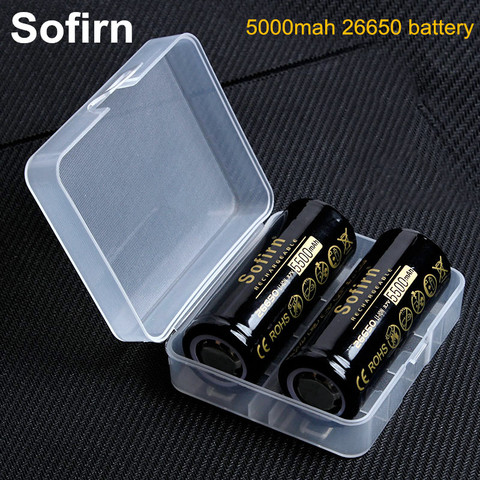 Аккумулятор Sofirn 26650, 5000 мАч, 3,7 в, литиевый аккумулятор высокой емкости светодиодный ных фонариков, литий-ионные батареи ► Фото 1/6