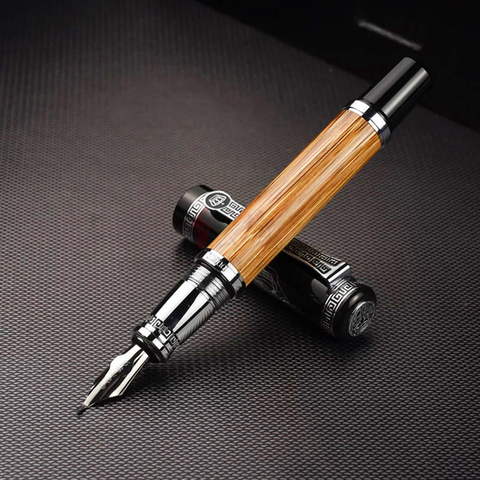 Классическая Металлическая Ручка Duke 551, Конфуция, натуральный бамбук, средний/изогнутый иридий, 0,7 мм/1,2 мм, для офисного подарка ► Фото 1/5