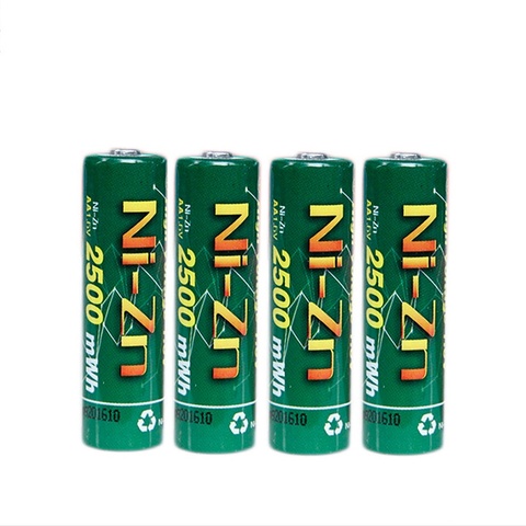 Перезаряжаемая батарея Ni-Zn aa 2500mWh, 4 шт./лот, 1,5 в 1,6 в ► Фото 1/4
