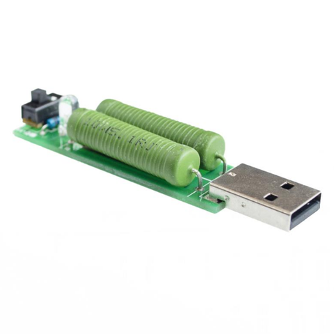 1 шт. USB мини разрядный нагрузочный резистор 2а/1А с переключателем 1А зеленый светодиод, 2А красный светодиод ► Фото 1/3