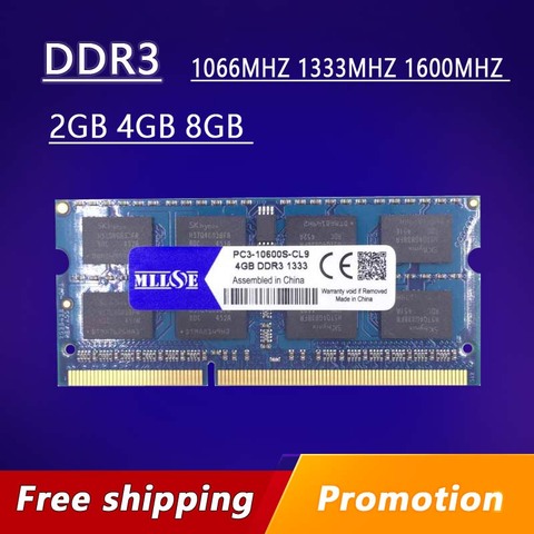 MLLSE RAM DDR3 4 ГБ 8 ГБ 2 Гб 1066 1333 1600 1066 МГц 1333 МГц 1600 МГц DDR3L 4 ГБ DDR3 RAM Memoria для ноутбука ► Фото 1/6