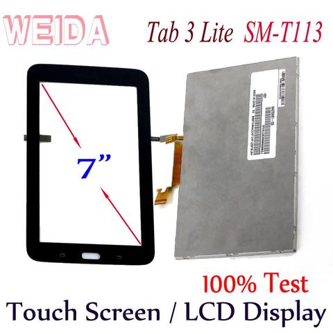 Запасной ЖК-дисплей WEIDA для Samsung GALAXY Tab 3 Lite, дисплей с Wi-Fi и сенсорным экраном 7 дюймов, оригинальная деталь ► Фото 1/5