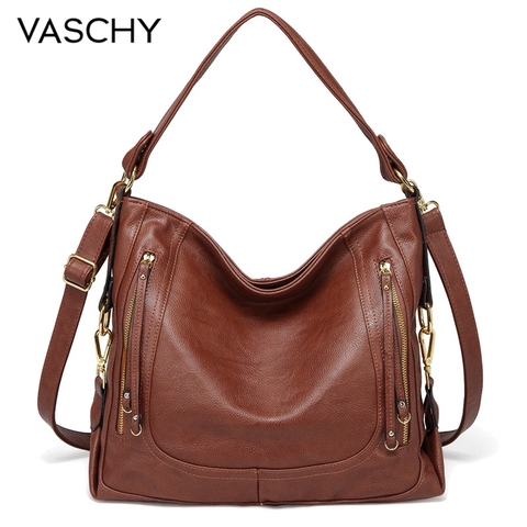 VASCHY сумки для женщин Мода сумка повседневное высокое качество Crossbody Дамы Chic мягкий кожзаменитель ► Фото 1/6