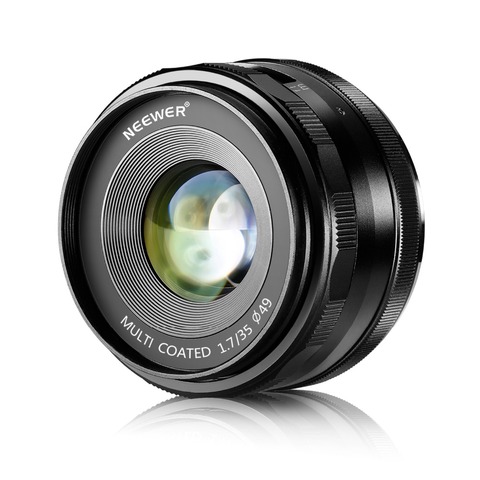 Neewer 35 мм f/1.7 Ручная Фокусировка Премьер-Фиксированный Объектив для SONY E-Mount Цифровых Камер, таких как NEX3, 3N, 5, 5 Т, A6000, A6100 и A6300 ► Фото 1/6