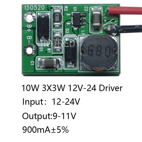 10 шт. 12 В 24 в 10 Вт Светодиодный драйвер для 3x3 Вт 9-12 в 900 мА Высокая мощность 10 Вт светодиодный чип трансформатор для точесветильник/прожекторс... ► Фото 1/6