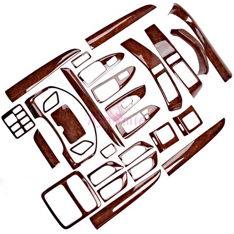 28 шт. внутренняя деревянная цветная отделка Панель рамка Крышка 2003-2009 Автомобильный Стайлинг для Toyota Land Cruiser 120 Prado FJ120 аксессуары ► Фото 1/6