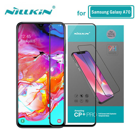 Закаленное стекло для Samsung Galaxy A70S A70 Nillkin противоударное CP + Pro Полное клеевое Защитное стекло для Samsung Galaxy A70 ► Фото 1/6