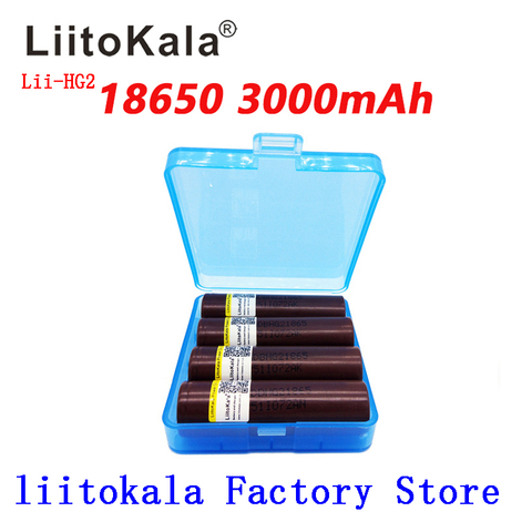Аккумулятор LiitoKala, аккумулятор 18650, 3000 мАч, 30 а, с высокой разгрузкой + коробка, 2022 ► Фото 1/5